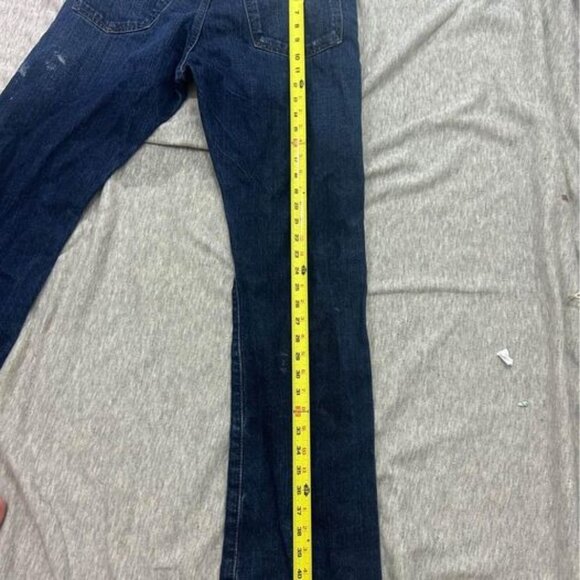 Eddie Bauer Jeans 32x34 speciality dyed boot cut denim work cowboy dark blue - Picture 10 of 10